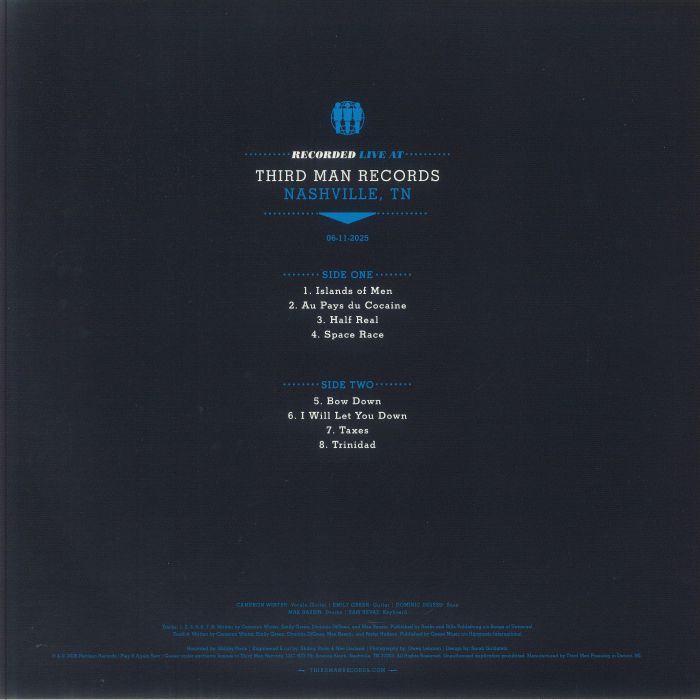 Geese – Live At Third Man Records (LP, Third Man Records, 2026) Back Cover