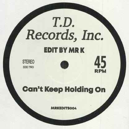 General Johnson / Second Image – Can't Nobody Love Me Like You Do / Can't Keep Holding On (12", T.D. Records, Inc., 2021) Back Cover