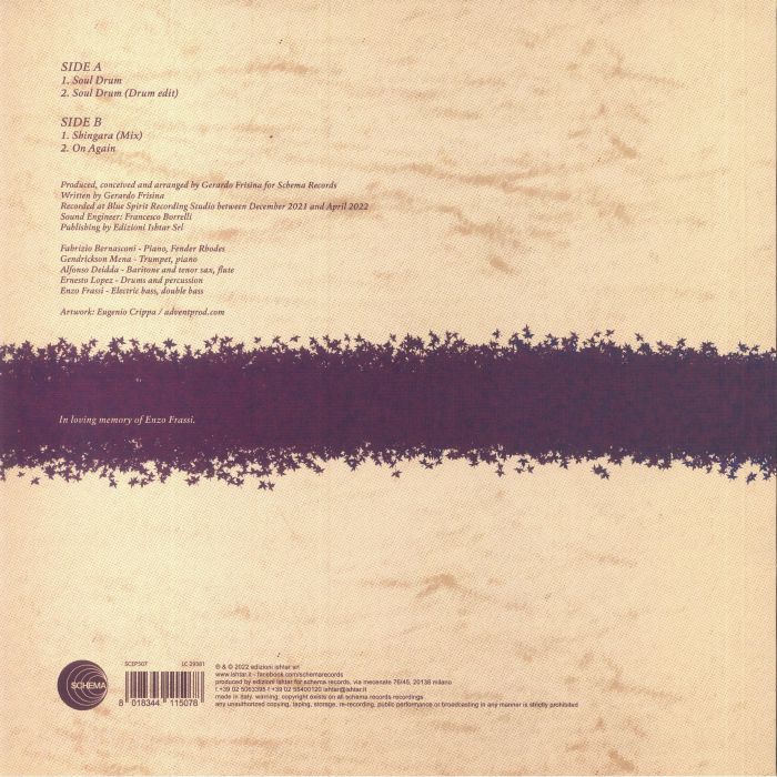 Gerardo Frisina – Soul Drum (12", Schema, 2022) Back Cover