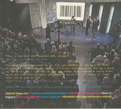 Gescom – MiniDisc (CD, OR, 2006) Back Cover