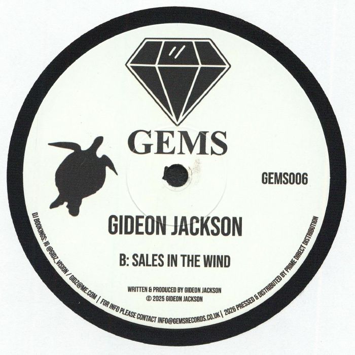 Gideon Jackson – Helpless / Sales In the Wind (12", Gems, 2026) Back Cover