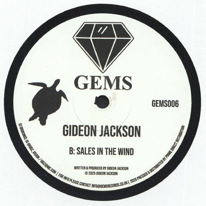 Gideon Jackson – Helpless / Sales In the Wind (12", Gems, 2026) Back Cover