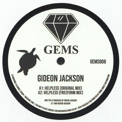Gideon Jackson – Helpless / Sales In the Wind (12", Gems, 2026) Front Cover