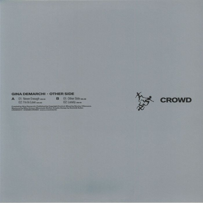 Gina Demarchi – CROWD011 (12", Crowd, 2026) Back Cover