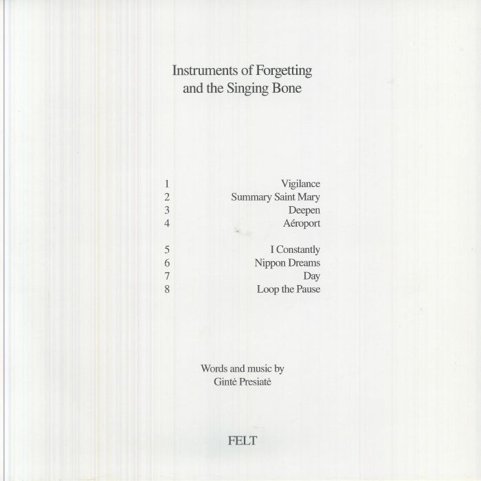 Gintė Preisaitė – Instruments of Forgetting and the Singing Bone (LP, FELT, 2026) Back Cover