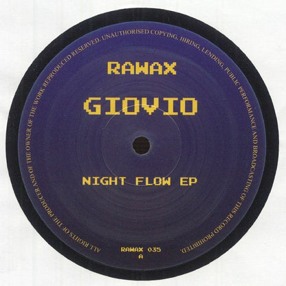 Giovio – Night Flow EP (12", Rawax, 2025) Front Cover