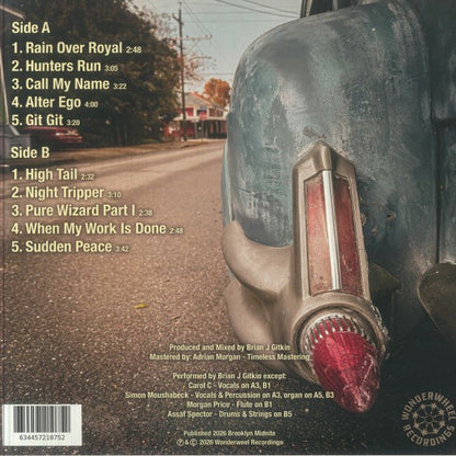 Gitkin – Where the South Winds Wail (LP, Wonderwheel Recordings, 2026) Back Cover