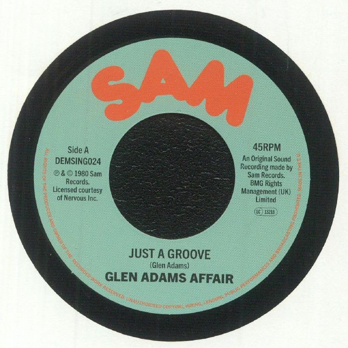 Glen Adams Affair – Just A Groove (7", Sam Records, 2025) front cover