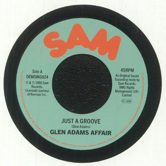 Glen Adams Affair – Just A Groove (7", Sam Records, 2025) front cover