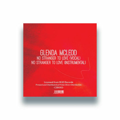 Glenda McLeod – No Stranger To Love (7", Red, Celestial Echo, 2026) Back Cover