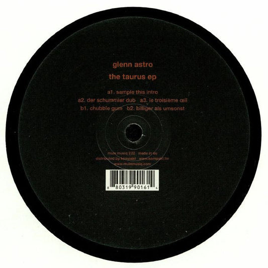 Glenn Astro – The Taurus EP  (12", Mule Musiq, 2018) Front Cover