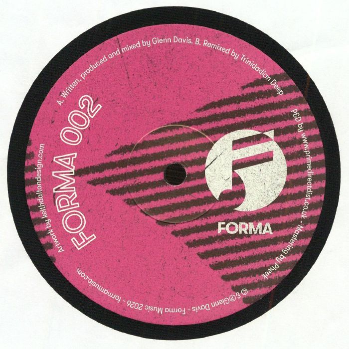 Glenn Davis & Trinidadian Deep – Mixed Emotions (12", Forma Music, 2026) Back Cover