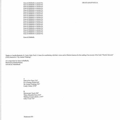 Grace & Raffaella – Grace & Raffaella (LP, Meakusma, 2026) Back Cover