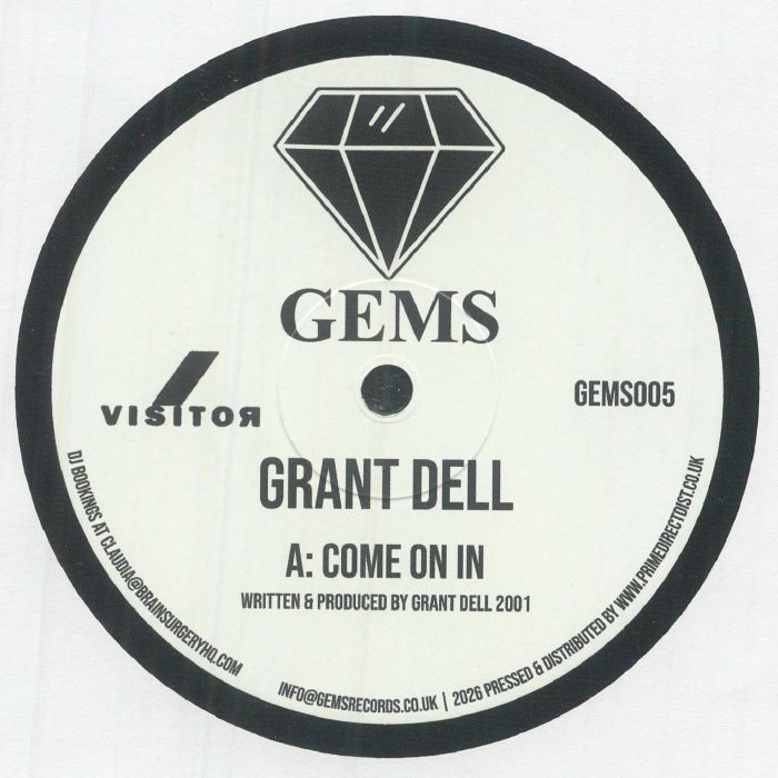 Grant Dell – Come On In / We Go Deep (12", Gems, 2026) Front Cover