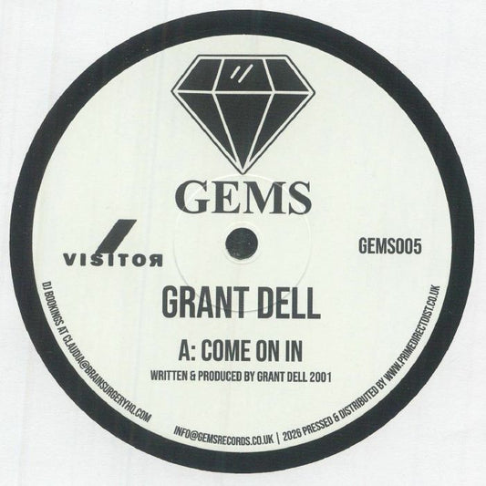 Grant Dell – Come On In / We Go Deep (12", Gems, 2026) Front Cover