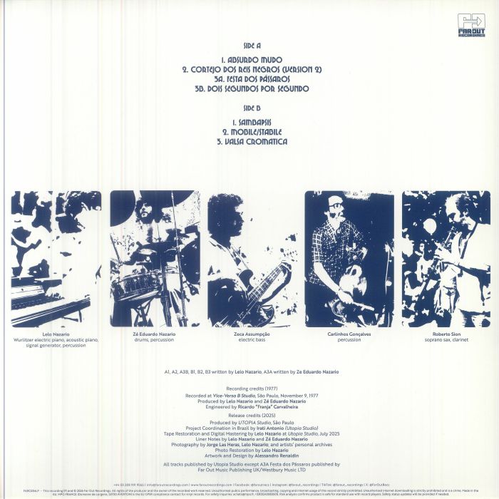 Grupo Um – Nineteen Seventy Seven (LP, Far Out Recordings, 2026) Back Cover