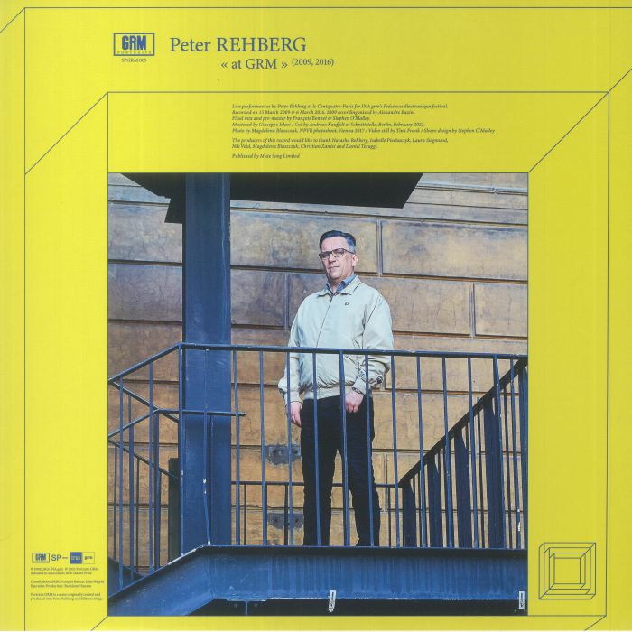 Peter Rehberg – At GRM (2009, 2016) (LP, Portraits GRM, 2022) Front Cover