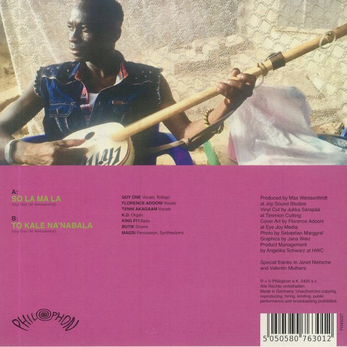 Guy One – So La Ma La / To Kale Na' Nabala (7", Philophon, 2021) Back Cover