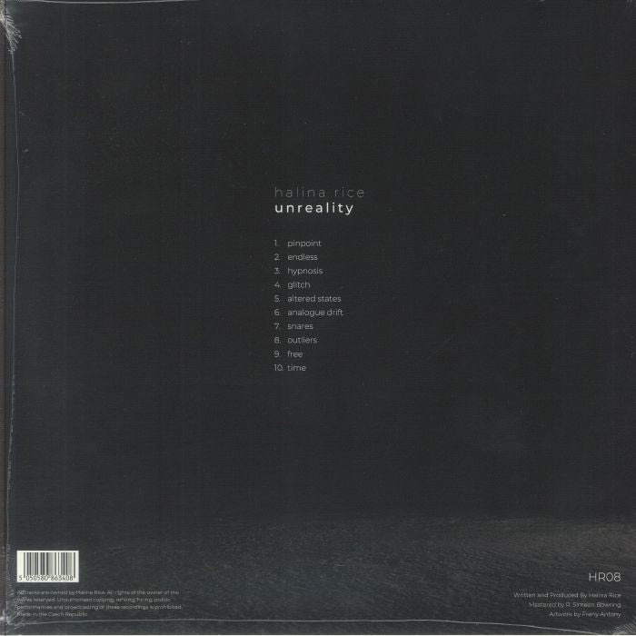 Halina Rice – Unreality (LP, Ultraclear, Halina Rice Records, 2025) Back Cover