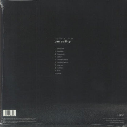 Halina Rice – Unreality (LP, Ultraclear, Halina Rice Records, 2025) Back Cover