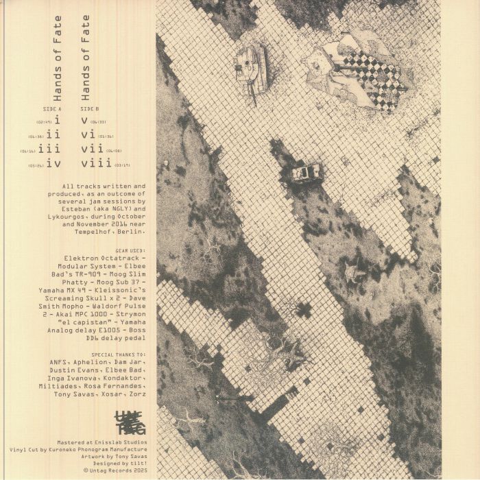 Hands of Fate – Hands Of Fate (LP, UNTAG, 2026) Back Cover