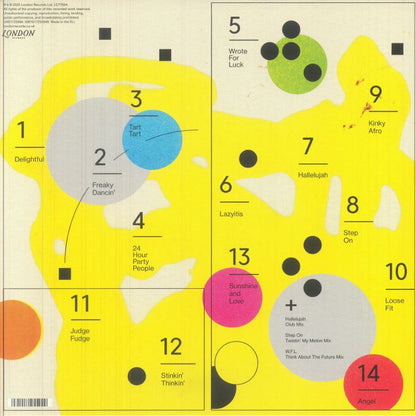 Happy Mondays – The Factory Singles (2xLP, London Records, 2025) Back Cover