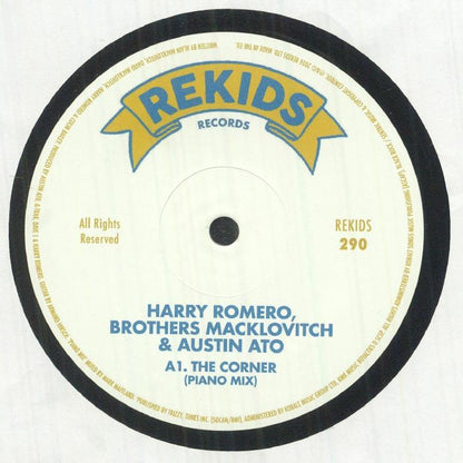 Harry Romero / Brothers Macklovitch / Austin Ato – The Corner (12", Rekids, 2026) Back Cover