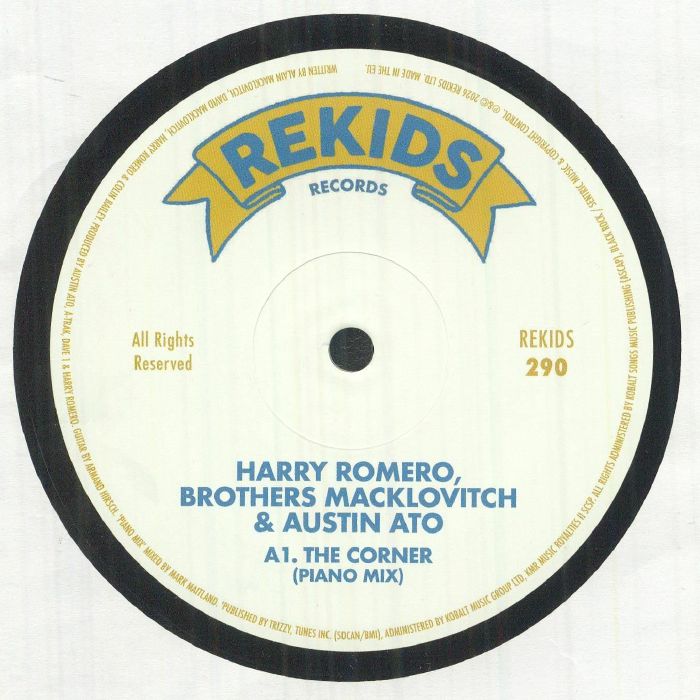 Harry Romero / Brothers Macklovitch / Austin Ato – The Corner (12", Rekids, 2026) Front Cover
