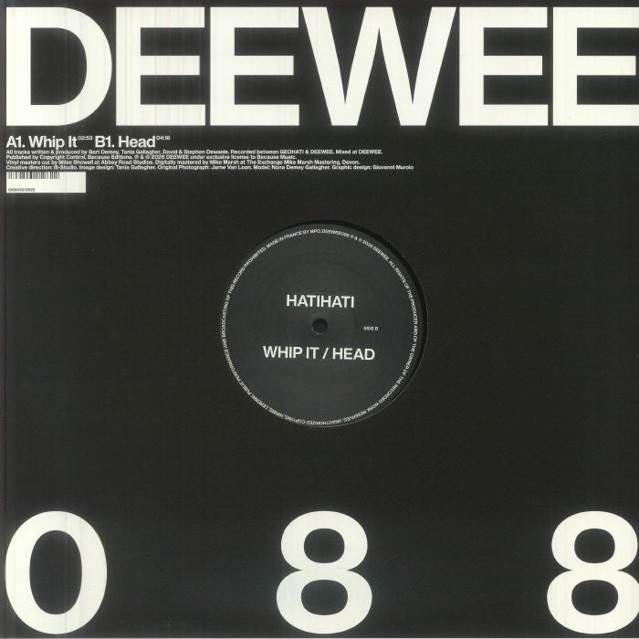 HatiHati – Whip It / Head (12", Deewee, 2026) Back Cover