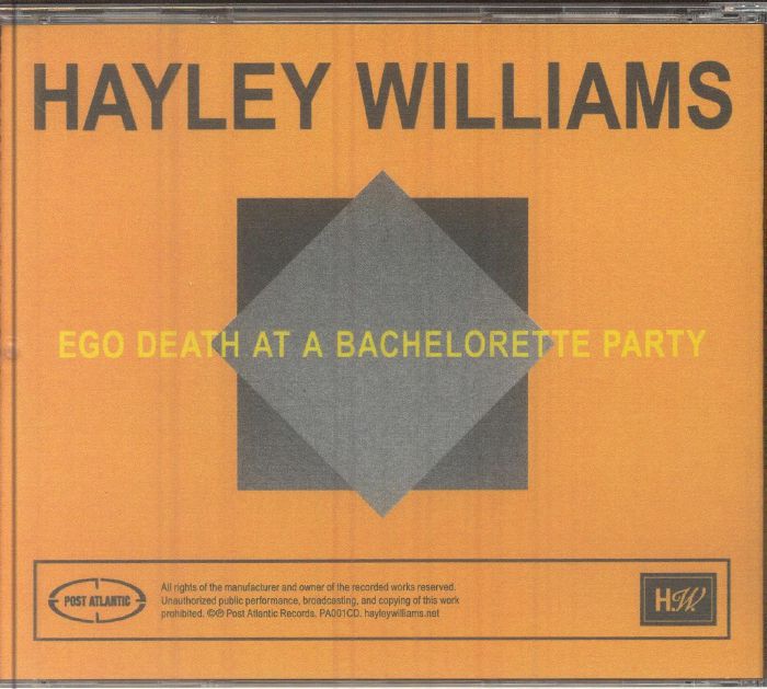 Hayley Williams – Ego Death At A Bachelorette Party (CD, Post Atlantic, 2025) Back Cover