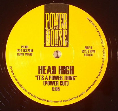 Head High – It's A Love Thing (Piano Invasion) (12", Power House, 2010) Back Cover