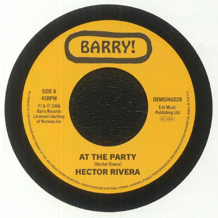 Hector Rivera – At The Party / Do It To Me (7", Demon Records, 2023) Front Cover