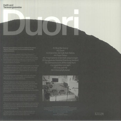 Heith & Tarawangsawelas – Duori (LP, Stroom, 2026) Back Cover