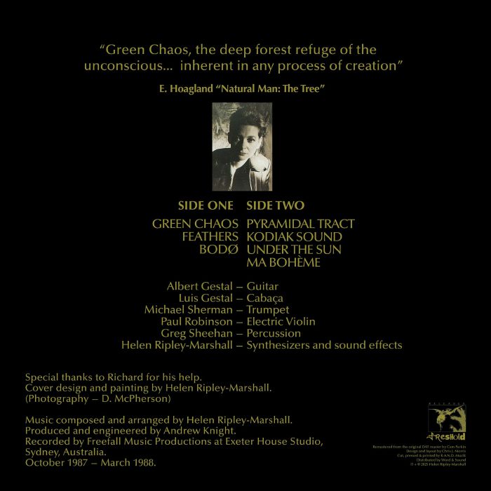 Helen Ripley-Marshall – Green Chaos (LP, Fresh Hold Releases, 2026) Back Cover