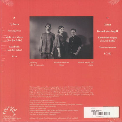 Henriette Eilertsen Trio – Moder (LP, Motvind Records, 2026) Back Cover