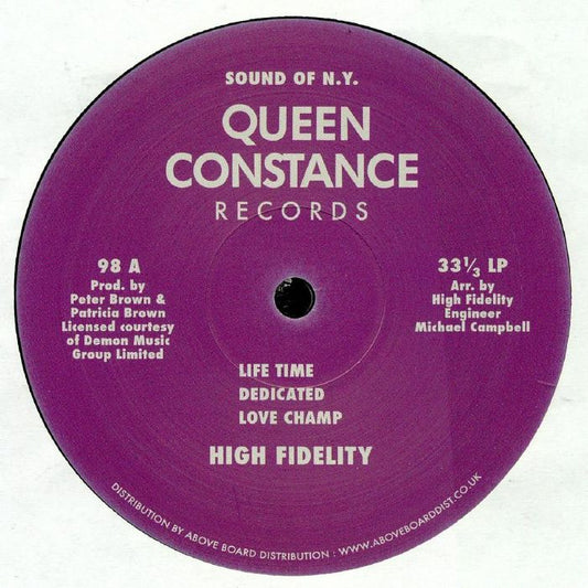 High Fidelity – High Fidelity (LP, Queen Constance Records, 2018) Front Cover