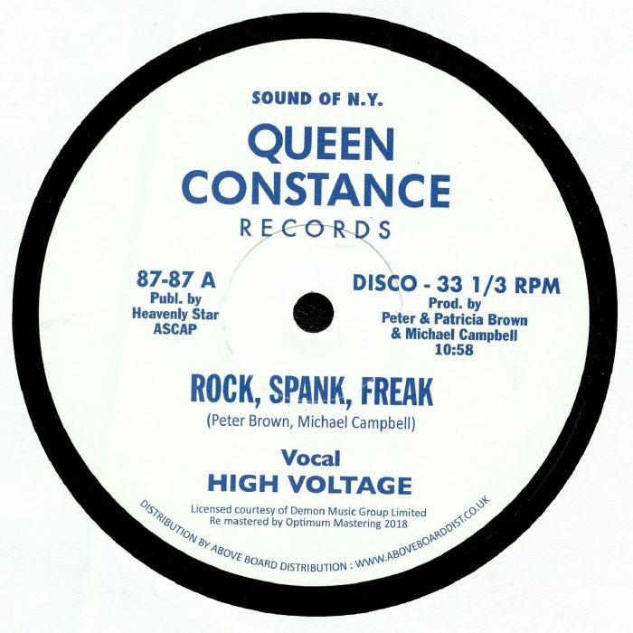 High Voltage – Rock, Spank, Freak (12", Queen Constance Records, 2018) Front Cover