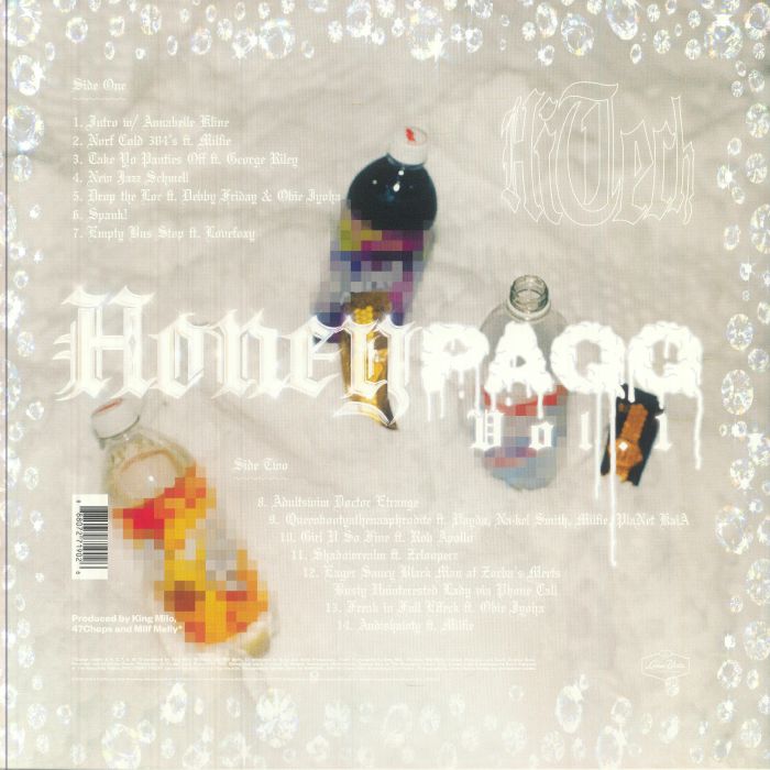 HiTech – Honeypaqq Vol. 1 (LP, Norf Cold Blue, Loma Vista, 2025) Back Cover