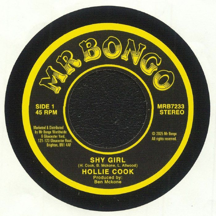 Hollie Cook – Shy Girl (7", Mr Bongo, 2025) Front Cover