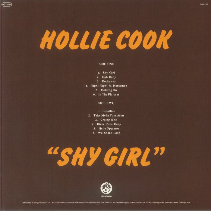 Hollie Cook – Shy Girl (LP, Mr Bongo, 2025) Back Cover