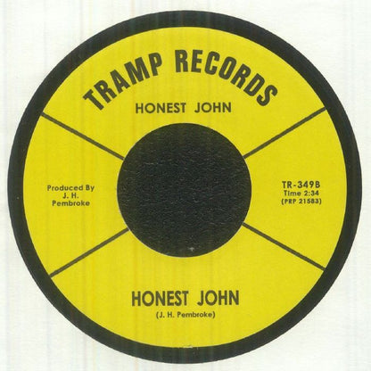 Honest John – Shake A Plenty (7", Tramp Records, 2026) Back Cover