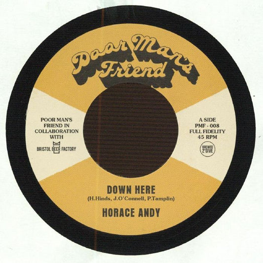 Horace Andy – Down Here (7", Poor Man's Friend Records, 2026) Front Cover
