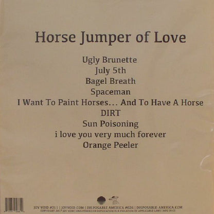Horse Jumper Of Love – Horse Jumper Of Love (LP, Joy Void, 2016) Back Cover