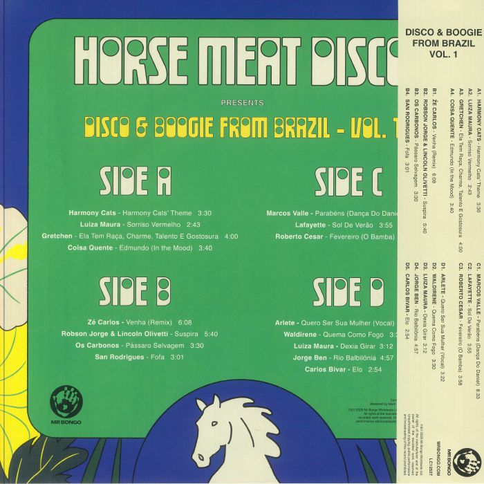 Horse Meat Disco – Disco & Boogie From Brazil Vol.1 (2xLP, Mr Bongo, 2025) back cover