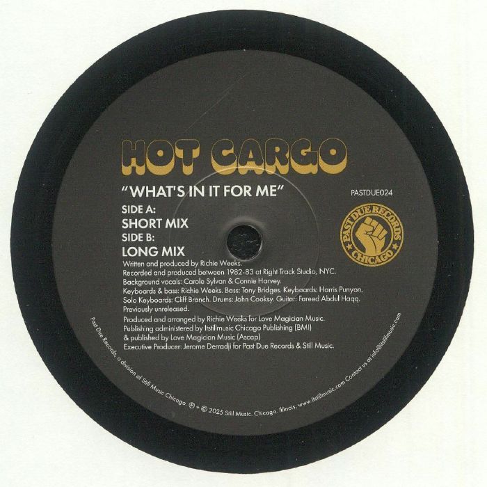 Hot Cargo – What’s In It For Me (7", Past Due, 2025) Front Cover