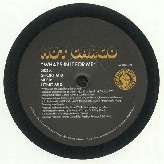 Hot Cargo – What’s In It For Me (7", Past Due, 2025) Front Cover