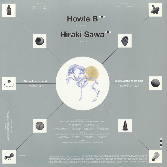 Howie B / Hiraki Sawa – 3 Sticks (12", insert, Dog Tooth, 2026) Back Cover