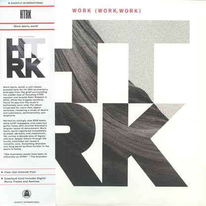 HTRK – Work (Work, Work) (LP, Clear Ash, Ghostly International, 2026) Front Cover