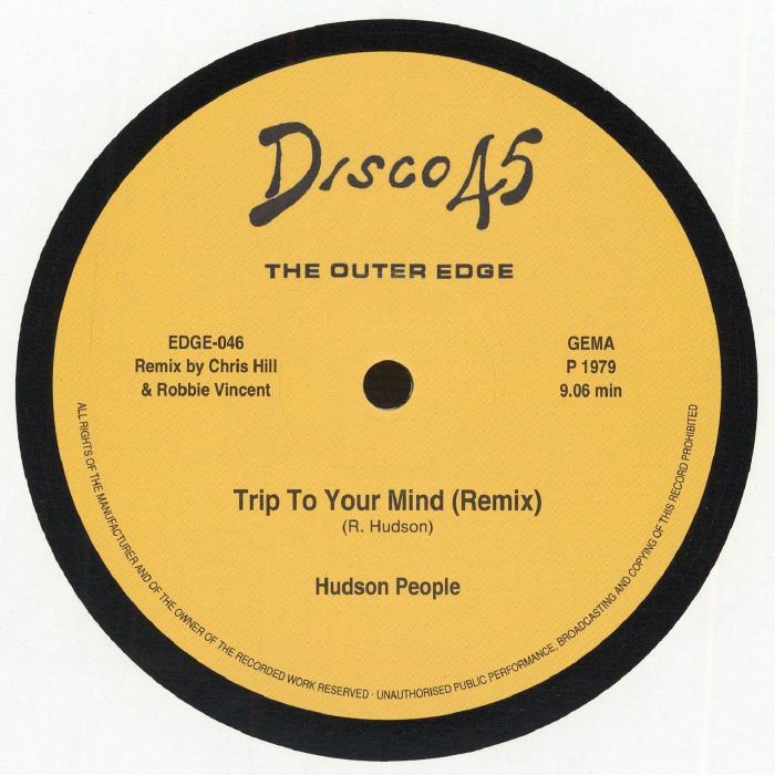 Hudson People – Trip To Your Mind (12", The Outer Edge, 2026) Back Cover