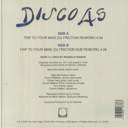 Hudson People – Trip To Your Mind (DJ Friction Reworks) (7", The Outer Edge, 2025) image 02